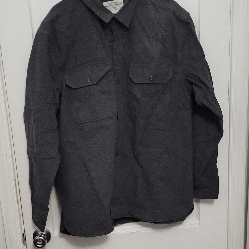 Dark Gray Button-Up Shirt